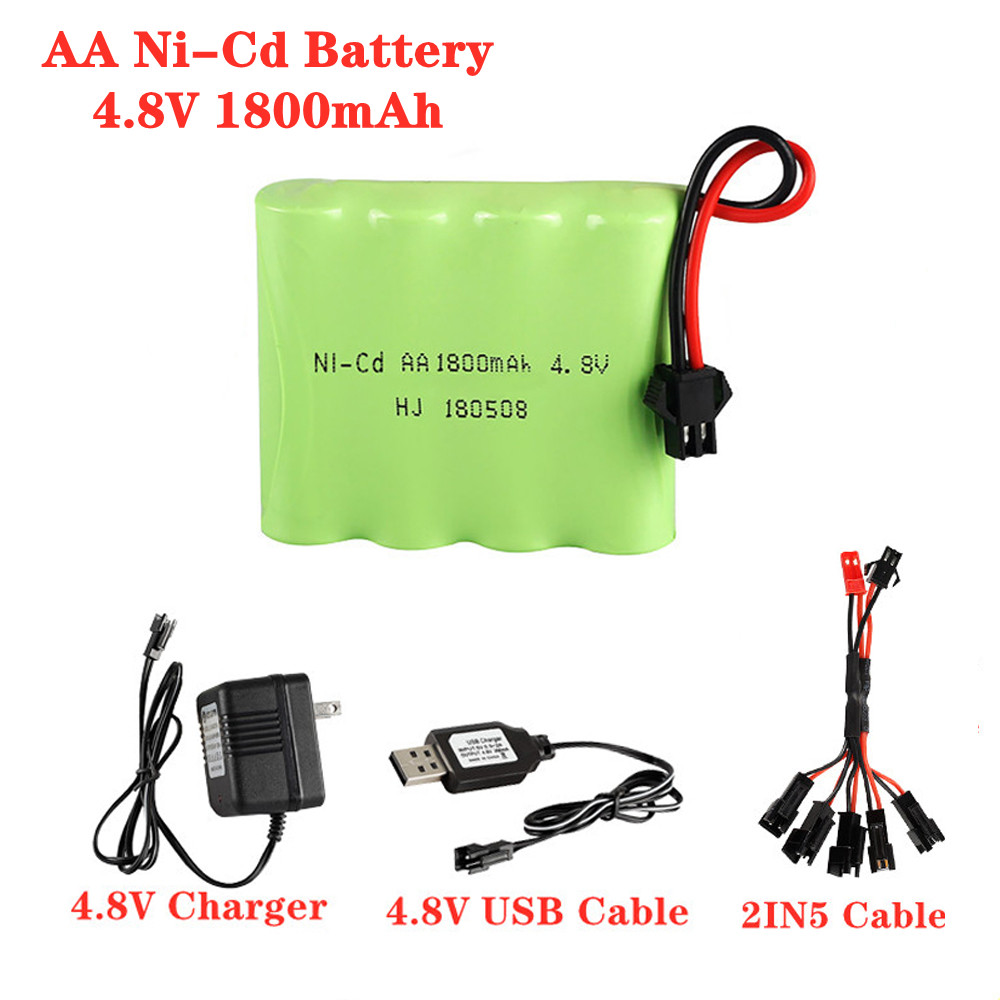 Rc Hobby Tank - 4.8V 1800mAh Ni-Cd AA Battery with