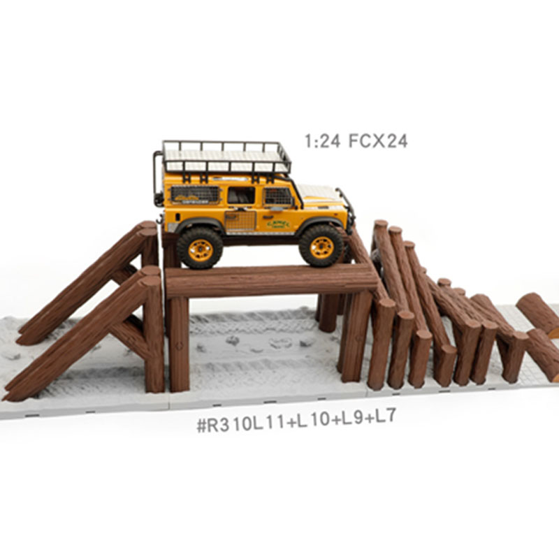 Simulated Wooden Pile Roadbloc - Rc Hobby Track review and price