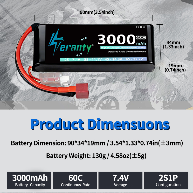 TERANTY 2S 3000mAh Lipo Batter - Rc Hobby Trucks review and price