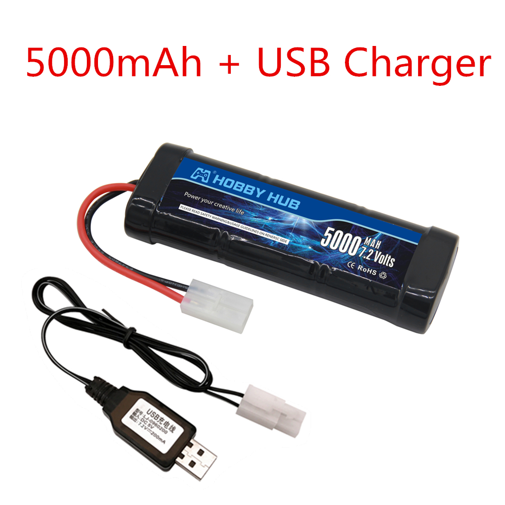New 7.2V Battery 5000/6800mAh  - Rc Hobby Tank review and price