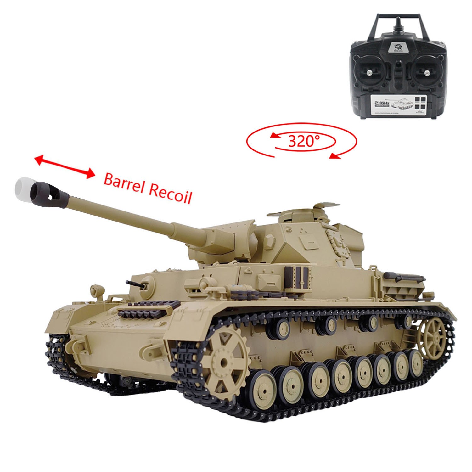 Toy 1:16 7.0 Military RC Tank  - Rc Hobby Tank review and price