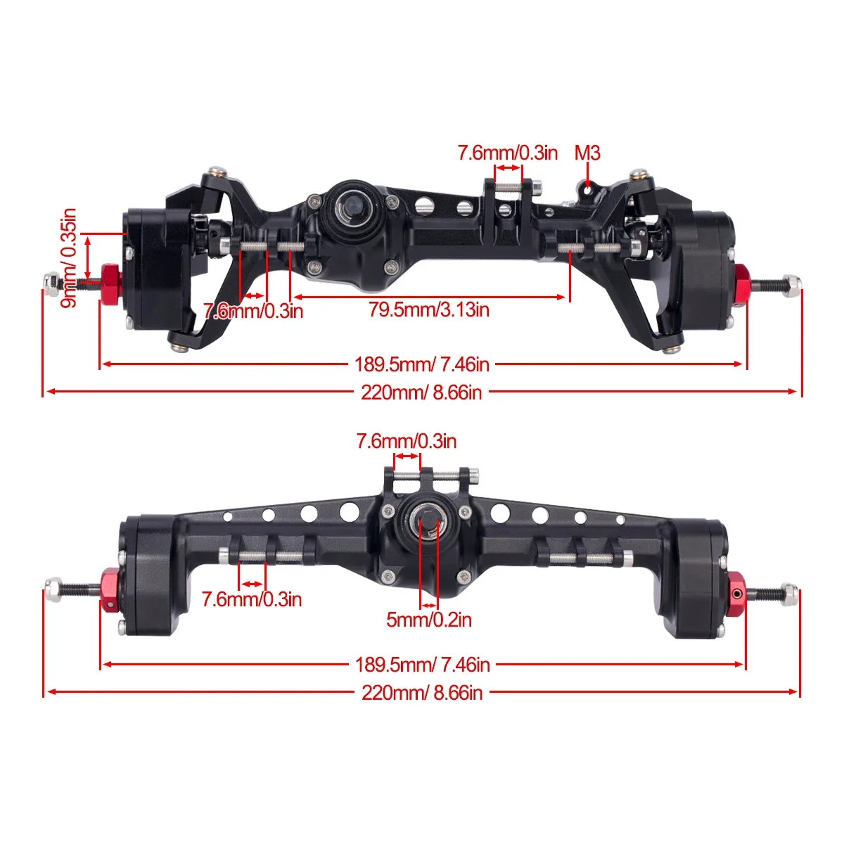CNC Aluminum SCX10 III Front R - Rc Hobby Zone review and price