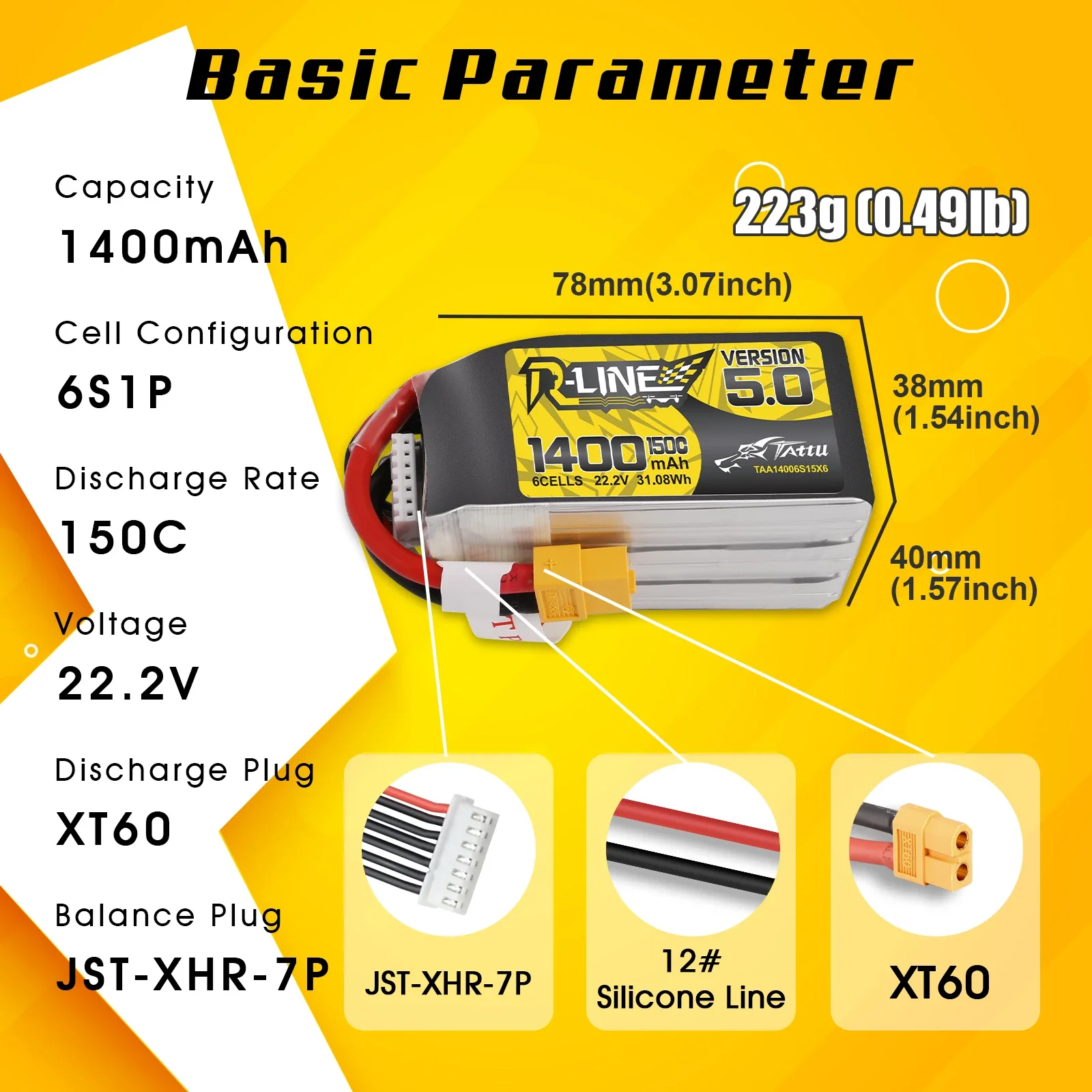 Tattu R-Line 1200mAh 1400mAh 6 - Rc Hobbyking review and price