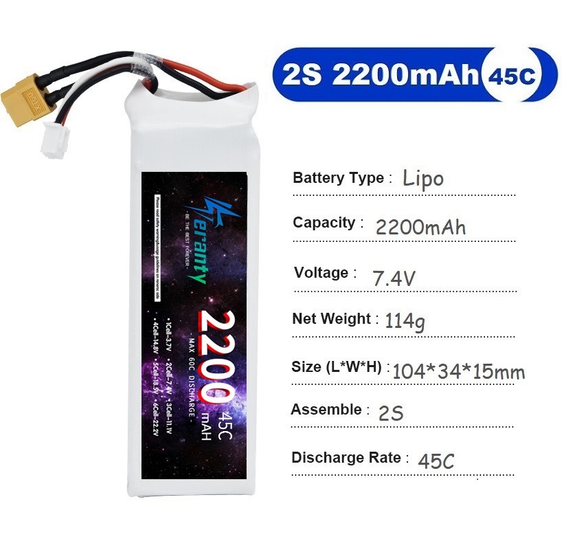 2PCS 7.4V Lipo 2S Battery 1500 - Rc Hobby Helicopter review and price