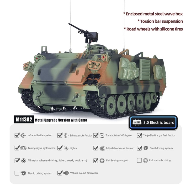 1/16 RC Tank M2412-C M113A2 AP - Rc Hobby Tank review and price